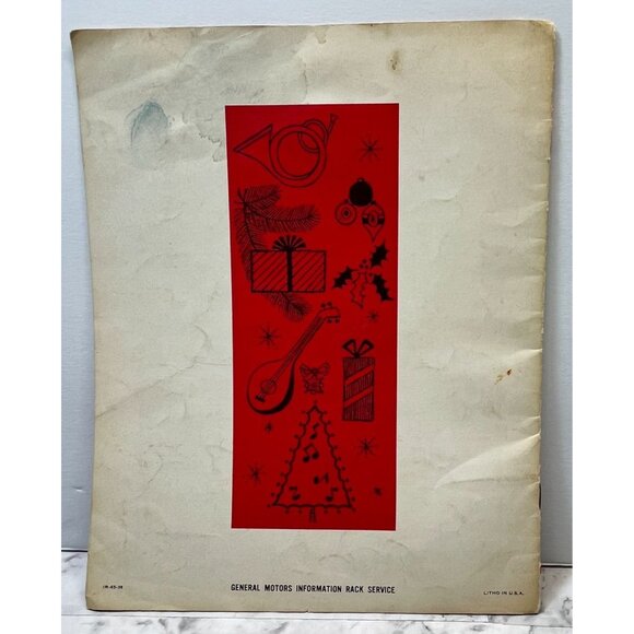 1965 General Motors GM Employee Christmas Carol Songbook Vintage Ephemera - Picture 4 of 7